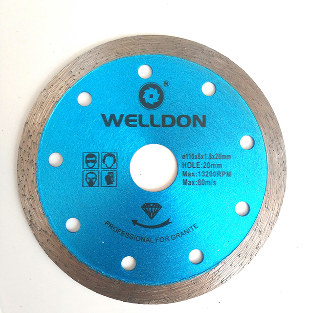 Hoja de diamante prensada en granito